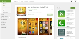 Aplikasi Islamic Greeting Cards (Google Play)