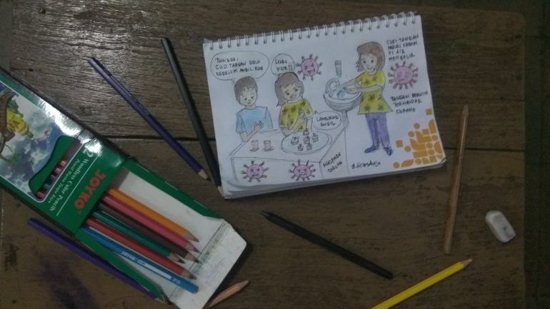 Menggambar untuk aktivitas di rumah aja (dok.windhu)