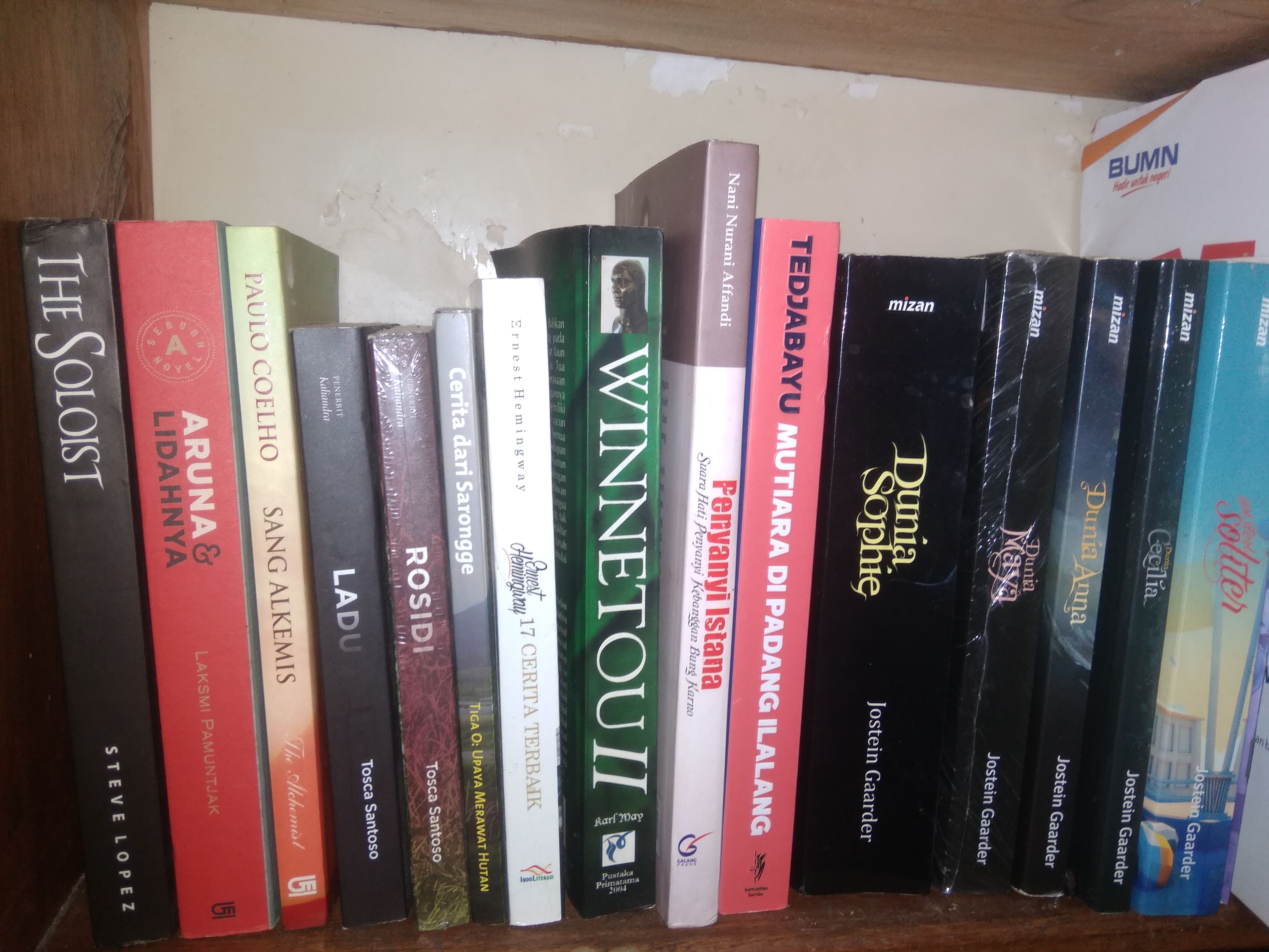 Koleksi buku-buku pribadi. (Foto : Elvidayanty)