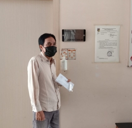 Pelayanan test antigen di RS Nasanapura Palu menggunakan paket alat test steril. Doc Pri