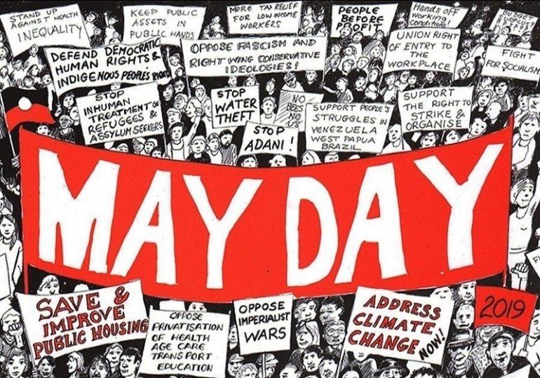 May Day, hari buruh. Foto: CPSU/Okezone.com