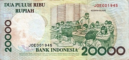 Kegiatan belajar pada uang kertas Rp20.000 (Dokpri)