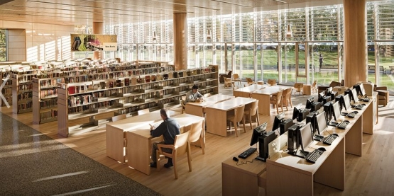 Perpustakaan digital (Sumber gambar: archdaily.com)