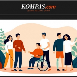 Ilustrasi Penyandang Disabilitas / Sumber : Shutterstock melalui Kompas.com 