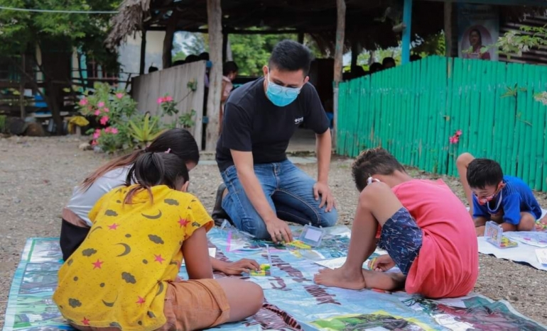 foto.dok.pribadi/Progaram Merdeka Belajar yang diterapkan oleh TBM Rumah Cerdas Oan Tasi Atapupu/Belu/NTT