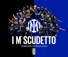 Inter Milan resmi keluar sebagai Scudetto Seria A musim 2020/2021. Sumber: Twitter Official Inter via Tribunnews.