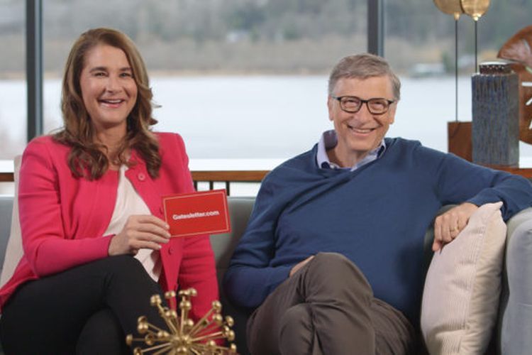 Bill dan Melinda Gates (Gates Foundation via KOMPAS.com)