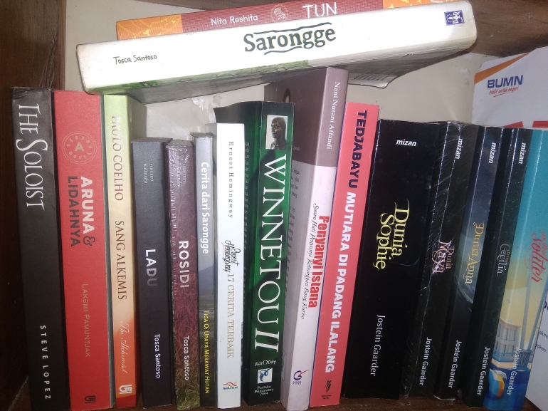 Koleksi beberapa novel (foto : Elvidayanty)