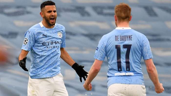 Riyad Mahrez menjadi aktor penting dengan mencetak 2 gol sekaligus memberikan kemenangan 2-0 pada leg 2 Liga Champions. Kemenangan ini mengantarkan Manchester City ke Final Liga Champions. Sumber foto: Getty Images via Goal.com 