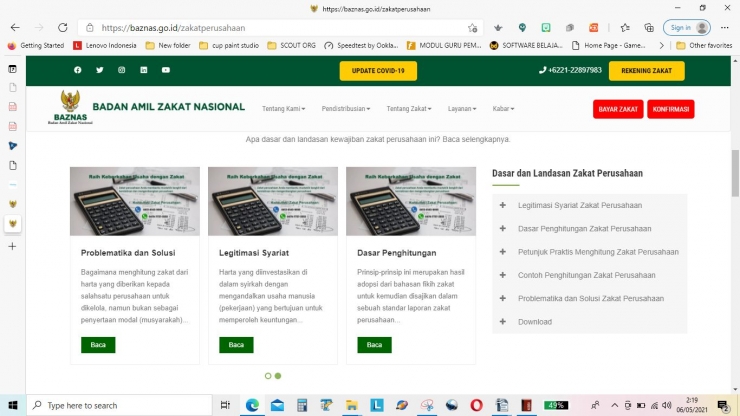 Aneka Penjelasan dan Informasi Seputar Pembayaran Zakat (https://baznas.go.id)