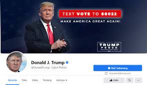 Tangkapan Layar AKun Facebook Donal Trump/Facebook/Cirebon Raya