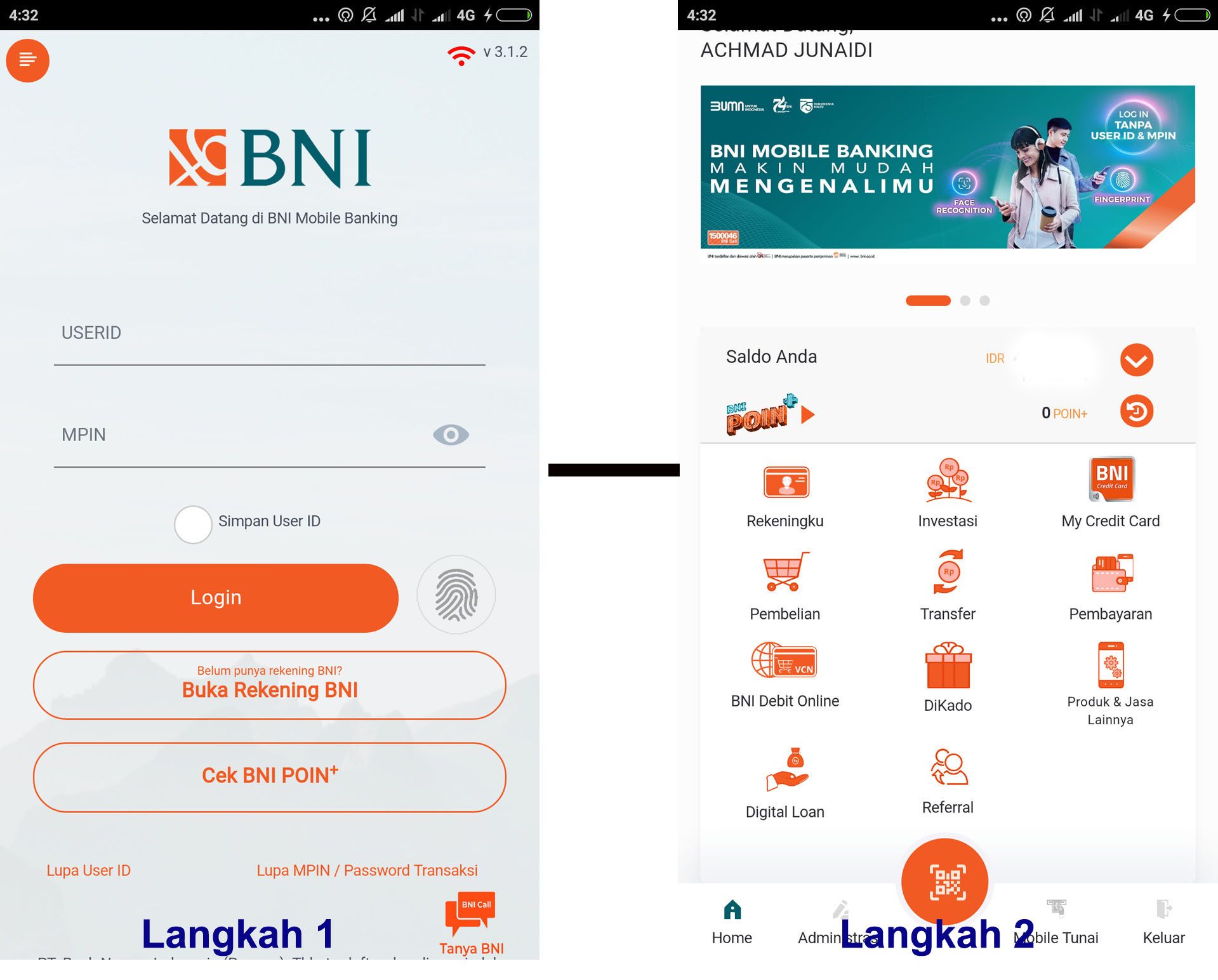 BNI Mobile Banking, dok. pribadi