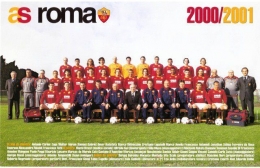 Skuad Scudetto As Roma Musim 2000/2001 (Pinterest)