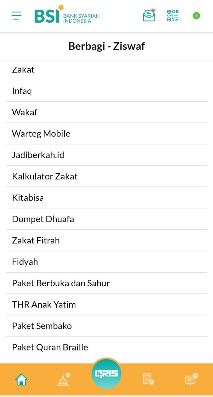 Tangkapan layar mobile banking BSI (Sumber: Dokumen Pribadi)