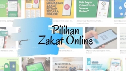 Ragam Zakat Online. Olahan Pribadi- SS googling keyword 'zakat online'