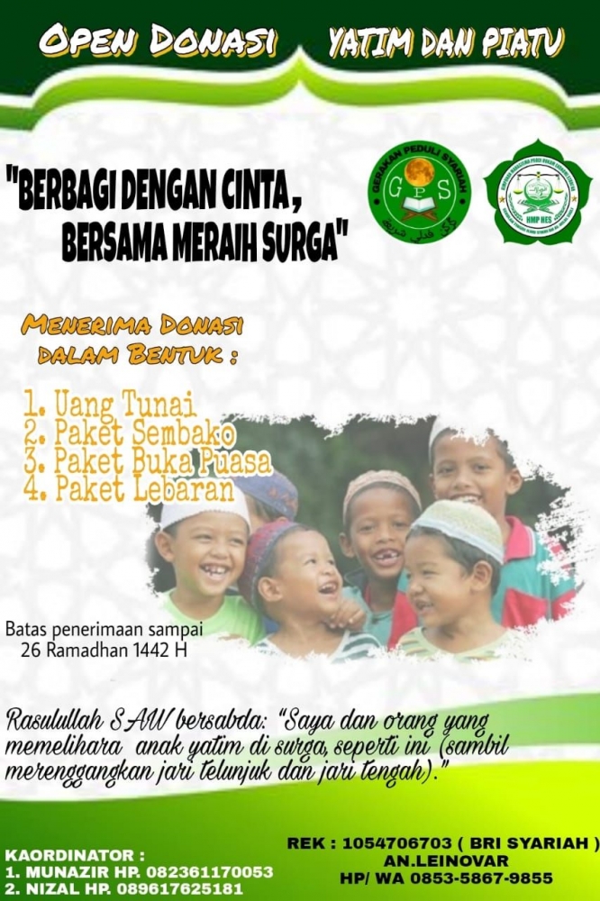 Program LSM GPS dan HMP HES STIS-AL Hilal Sigli ramadan tahun 2021 , DOkpri