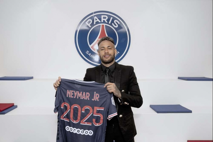 Neymar perpanjang kontrak sampai 2025 di PSG. (Foto: situs resmi Paris Saint-Germain)