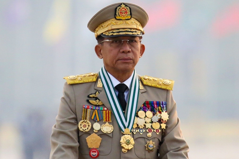 Pimpinan Kudeta mIlter Myanmar. Photo: Reuters