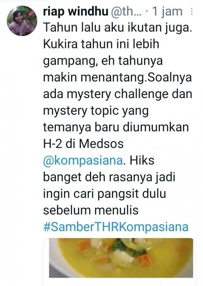 Tweet 2 Suka Duka Ikutan Samber THR 2021 (dok.windhu)