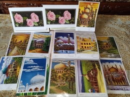 Koleksi pribadi, Lukisan yang dicetak menjadi kartu lebaran oleh publishing AMFPA/foto by Sri Rohmatiah
