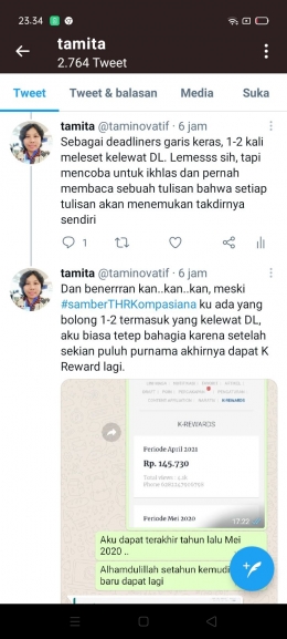 Capture akun Twitter @taminovatif.dok.pri