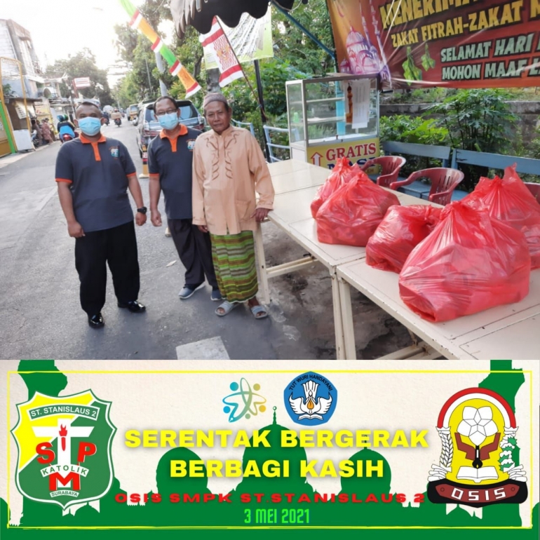 Berbagi kasih untuk Masjid di sekitar sekolah / dokpri