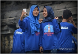 Foto selfie di Candi Borobudur (Dok. Kushadi)