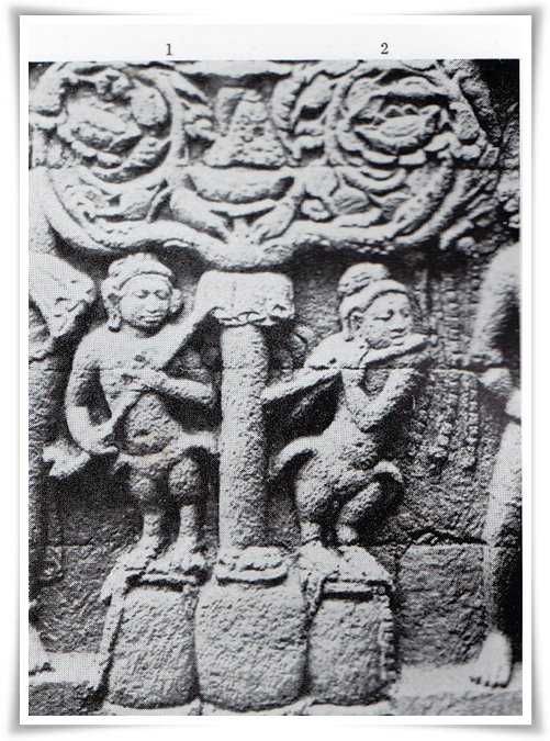 Alat musik yang digambarkan di relief Borobudur (tribun. manado. tribunnews.com)