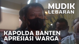 Kapolda Banten mengapresiasi sikap warga yang menahan diri untuk tidak mudik, hingga tidak terjadi penumpukan penumpang di Pelabuhan Merak. Foto: isson khairul