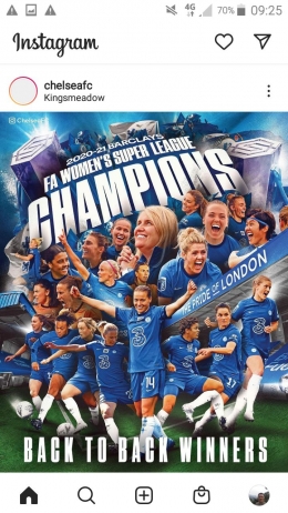 Chelsea FC Women juara WSL (Tangkap Layar.DokPri)