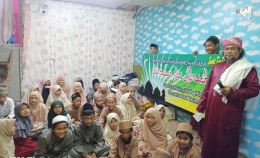 Media Sudut Pandang berbagi kebahagiaan bersama anak yatim di Yayasan Yatim Piatu Dhuafa Al-Wariju Iskandar Kp. Muara Bahari Gg. Pelita 6 No.10 RT 011 RW 015, Tanjung Priok, Jakarta Utara, Jumat (7/5/2021)/Foto:dok.pri