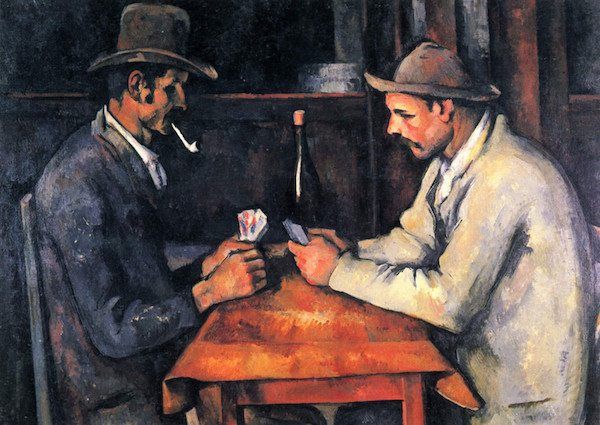 The Card Players , Paul Czanne, Oil on canvas, Muse d'Orsay, 1894-1895