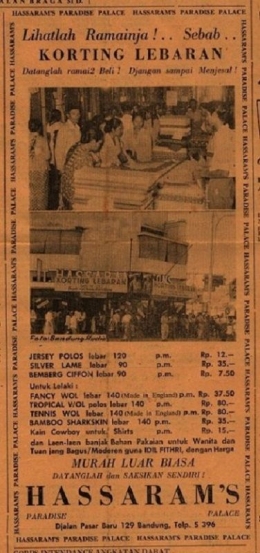 Iklan Korting Lebarn di Pikiran Rakjat 11 Juni 1952-Foto: Dokumentasi Pribadi/Repro Koleksi Perpustakaan Nasional Salemba.
