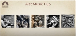 Alat musik tiup pada dinding candi Borobudur (dok. Bumi Borobudur)