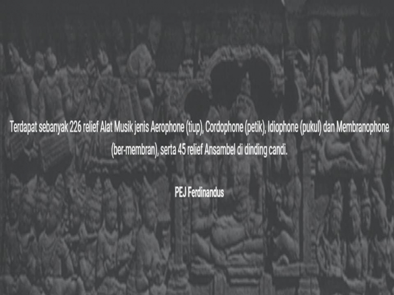 Alat-alat musik dalam relief Borobudur (dok: website Sound of Borobudur Movement)