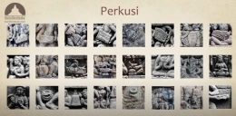 Perkusi pada dinding candi Borobudur  (dok. Bumi Borobudur)