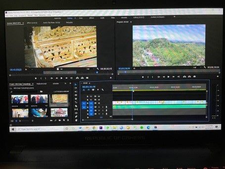 Proses editing video profil desa Tumpakrejo| Dokpri