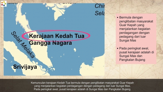 Lokasi kerajaan Kedah dan Gangga Negara