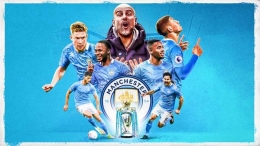 Manchester City berhasil memastikan diri meraih trofi Liga Inggris. Sumber foto: Getty Images via Goal.com
