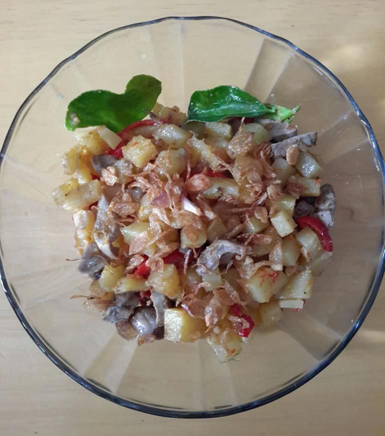 Sambal Goreng kentang Hati Ampela Ayam | Dokumentasi pribadi Kompasianer Siska Artati