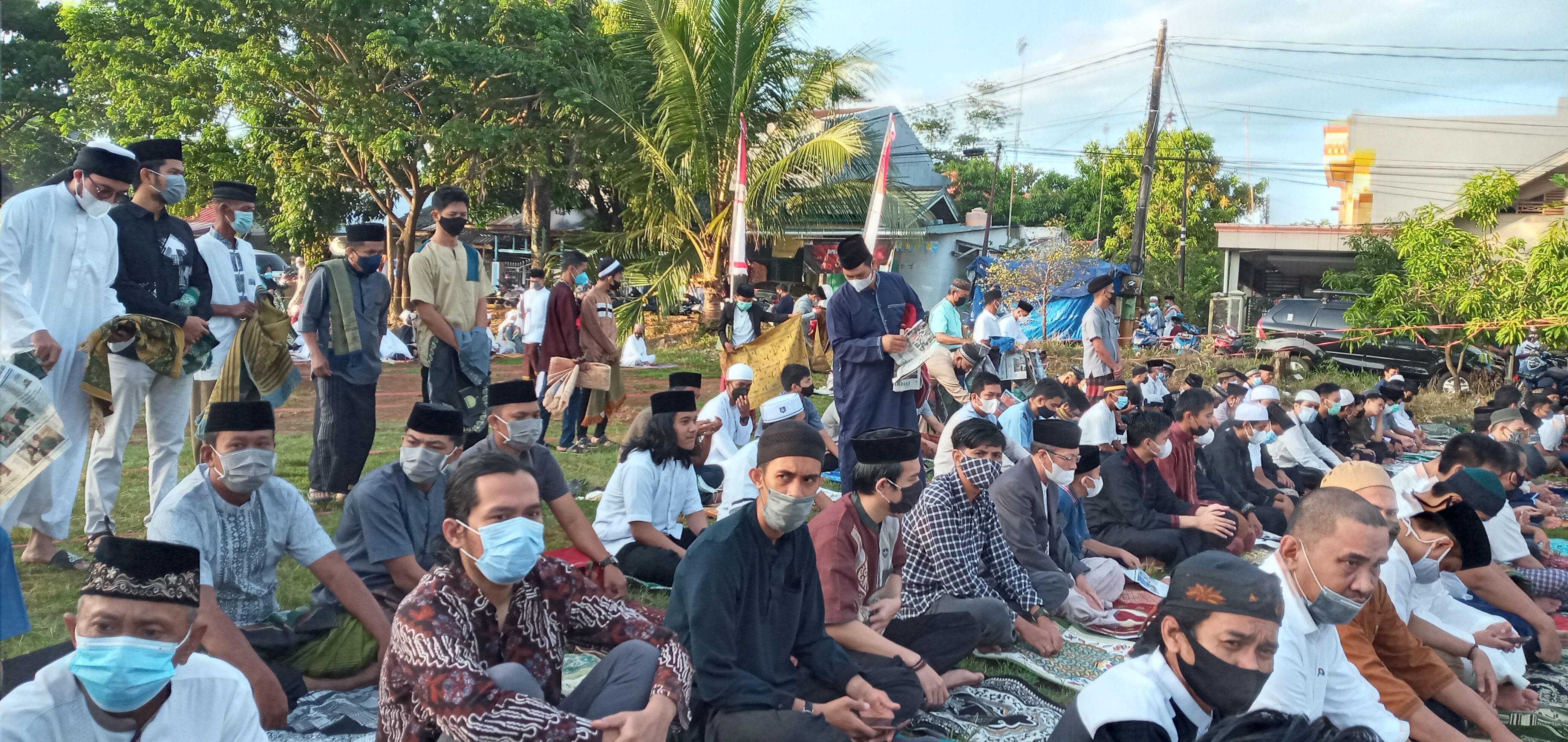 Salat id di Lapangan BPS I (dokpri/Subhan)