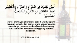 QS Ali Imran Ayat 134. Diolah dari Canva