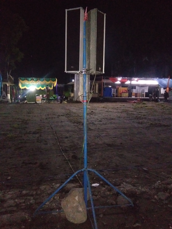 Salah satu pengeras suara untuk pelaksanaan Salat Ied di Lapangan Setia Negara Curup (Foto: Dokumentasi Pribadi Zaldy Chan)