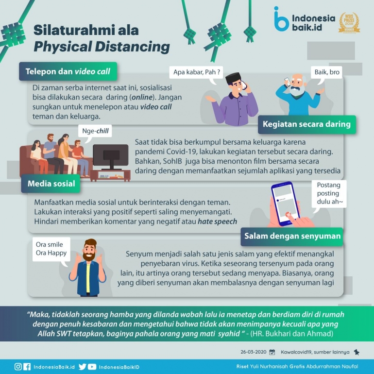 Ilutrasi dari http://indonesiabaik.id/infografis/-ala-physical-distancing