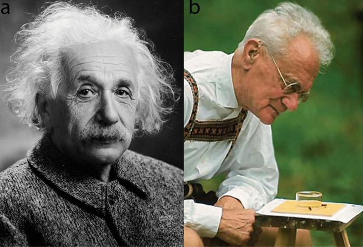 Alberts Einstein dan Karl von Frisch. Photo: Wikipedia