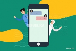 Ilustrasi video call untuk tetap menjalin silaturahmi dengan sangat baik (sumber: republika.co.id)