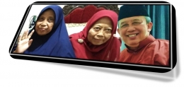 Silaturahmi virtual keluarga Suami Jakarta-Jember. Dok.pri