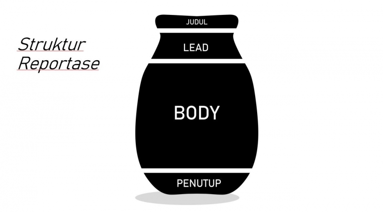Tangkap layar materi pelatihan: struktur reportase | Gambar Dokumen pribadiÂ