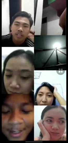 Silaturahmi daring (videocall) saya dan teman-teman SMA, ceritanya reunian sambil lebaran (tangkapan layar/dokrpi)