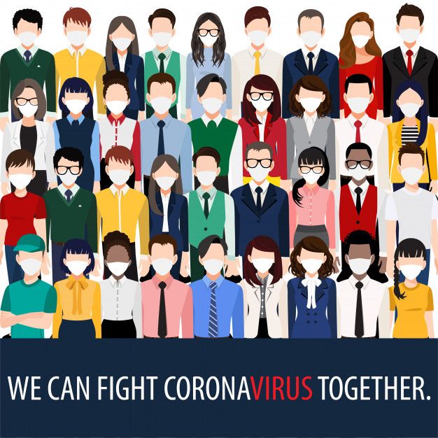 We Can Fight Corona Virus Together  (sumber: freepik.com)